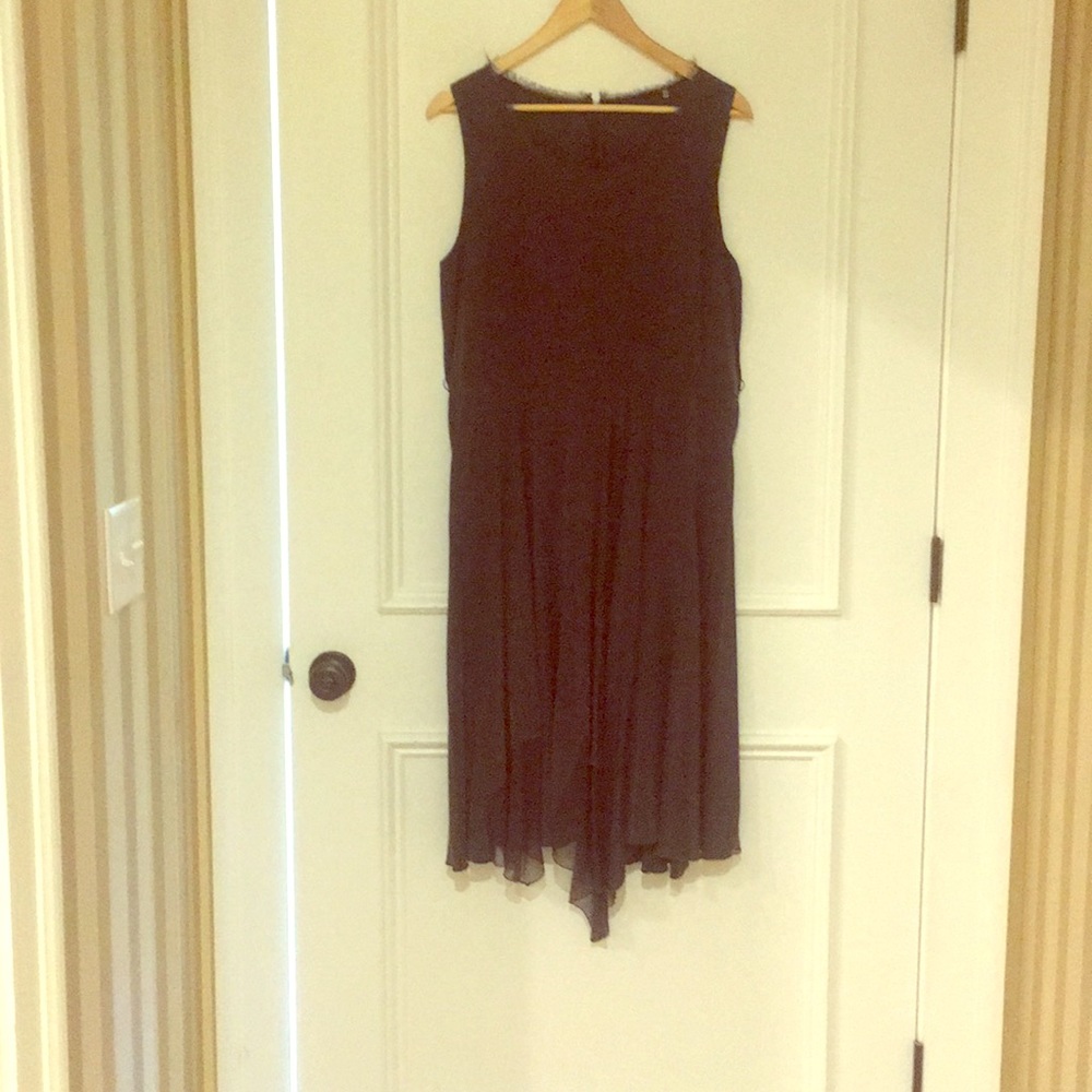 Ellie Tahari smoke gray Dress size L.